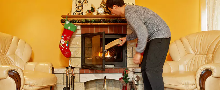 Rusted Metal Fireplace Restoration in Reedley, California